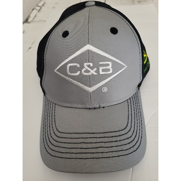 John Deere Dealership Mens Hat Black Gray Strapback Trucker 6-Panel Cap - Picture 1 of 13